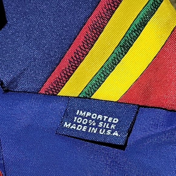 Vintage Perry Ellis Portfolio 100% Silk Acrobats Necktie Made in USA 55" x 4" - Picture 4 of 6